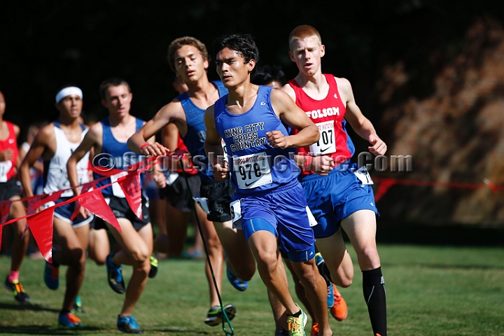 2014StanfordD1Boys-019.JPG - D1 boys race at the Stanford Invitational, September 27, Stanford Golf Course, Stanford, California.